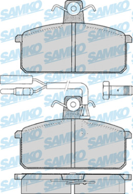 5SP097 Sada brzdových desticek, kotoucová brzda Samko