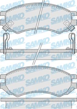 5SP1008 Sada brzdových desticek, kotoucová brzda Samko