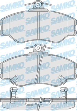 5SP1009 Sada brzdových desticek, kotoucová brzda Samko