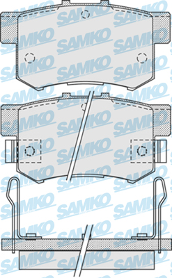 5SP1014 Sada brzdových desticek, kotoucová brzda Samko