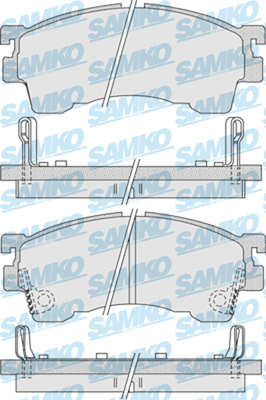 5SP1017 Sada brzdových desticek, kotoucová brzda Samko