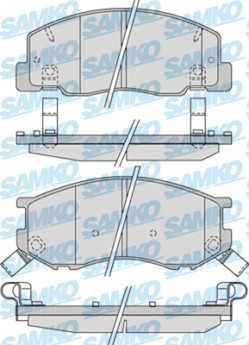 5SP1021 Sada brzdových desticek, kotoucová brzda Samko