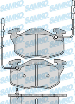 5SP1108 Sada brzdových desticek, kotoucová brzda Samko
