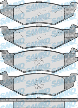 5SP456 Sada brzdových desticek, kotoucová brzda Samko